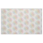 Blume des Lebens Regenbogen-Lichtmuster auf Weiß Stoff (Fat Quarter (45,7 x 55,9 cm))