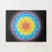 BLUME DES LEBENS - REGENBOGEN PUZZLE (Horizontal)