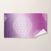 Blume des Lebens Rosa / Lila Badhandtuch Set (Handtuch)