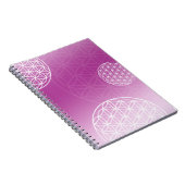 Blume des Lebens rosa Notizblock (Rechte Seite)