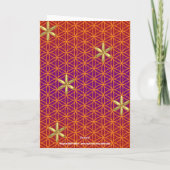 BLUME des Lebens - Rotgoldmuster Karte (Rückseite)