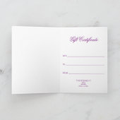 BLUME des Lebens - Rotgoldmuster Karte (Innenseite)