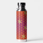 BLUME des Lebens - Rotgoldmuster Trinkflasche (Rechts)