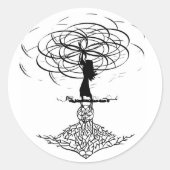 Blume des Lebens Runder Aufkleber (Vorderseite)