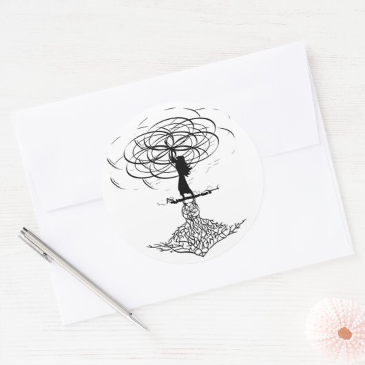 Blume des Lebens Runder Aufkleber (Umschlag)