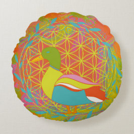 Blume des Lebens Rundes Kissen