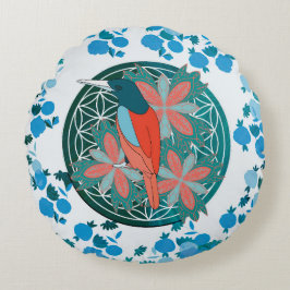 Blume des Lebens Rundes Kissen