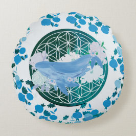 Blume des Lebens Rundes Kissen