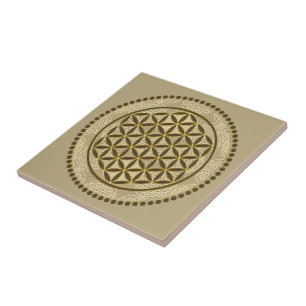 BLUME DES LEBENS - Sacred Geometrie Symbol Kunst 2 Fliese