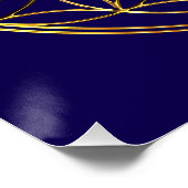 BLUME DES LEBENS - Sacred Geometry Symbol gold 2 Poster (Ecke)