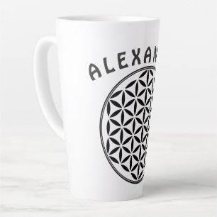 BLUME DES LEBENS - Sacred Geometry Symbol voll 1 Milchtasse