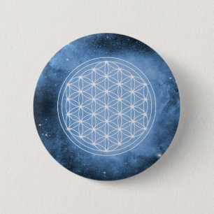 Blume des Lebens, sakrale geometrische, chakra, Button