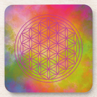 Blume des Lebens, sakrale geometrische, zen, chakr Getränkeuntersetzer