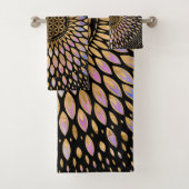 Blume des Lebens - sanfte Pastelle und Gold Badhandtuch Set (Insitu)