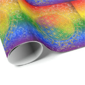 Blume des Lebens - Schmuckgold Geschenkpapier (Rolleneckpunkt)