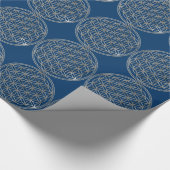 Blume des Lebens - Silber Geschenkpapier (Ecke)
