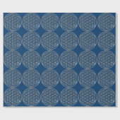 Blume des Lebens - Silber Geschenkpapier (Flach)
