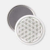 BLUME DES LEBENS - silber Magnet (Vorderseite/Rückseite)