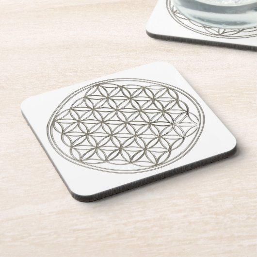 BLUME DES LEBENS - silber Untersetzer (Linke Seite)