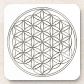 BLUME DES LEBENS - silber Untersetzer (Vorderseite)