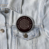 BLUME DES LEBENS - silberfarben Button (Beispiel)
