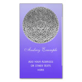 BLUME DES LEBENS - Silbermedaille Magnetische Visitenkarte (Vorderseite Vertikal)