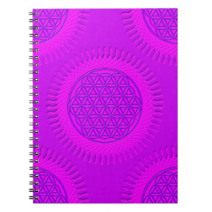Blume des Lebens - Sonne - nahtloses Muster 3 Notizblock