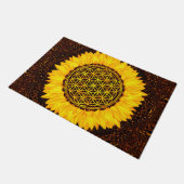 Blume des Lebens - Sonnenblume #2 Fußmatte (Schrägansicht)