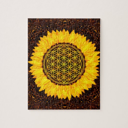 Blume des Lebens - Sonnenblume #2 Puzzle (Vertikal)
