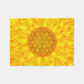 Blume des Lebens - Sonnenblume #3 Fleecedecke (Vorderseite (Horizontal))