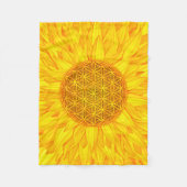Blume des Lebens - Sonnenblume #3 Fleecedecke (Vorderseite)