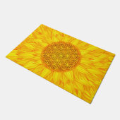 Blume des Lebens - Sonnenblume #3 Fußmatte (Schrägansicht)