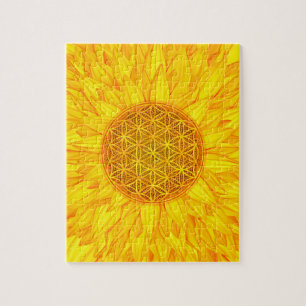Blume des Lebens - Sonnenblume #3 Puzzle