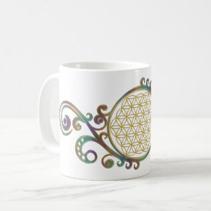 Blume des Lebens - Spiralen Ornamente 1 Kaffeetasse