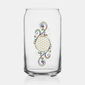 Blume des Lebens - Spiralschmuck 1 Dosenglas (Rückseite)