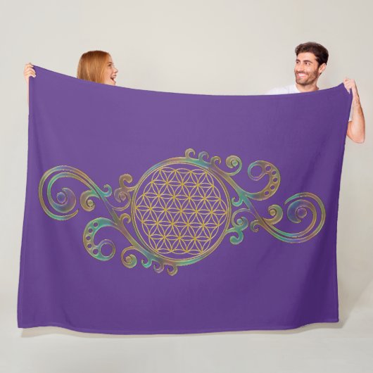 Blume des Lebens - Spiralschmuck 1 Fleecedecke (Beispiel)