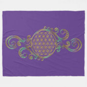 Blume des Lebens - Spiralschmuck 1 Fleecedecke (Vorderseite (Horizontal))