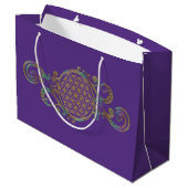 Blume des Lebens - Spiralschmuck 1 Große Geschenktüte (Rückseite Schrägansicht)
