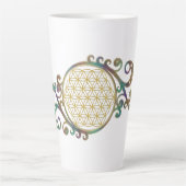 Blume des Lebens - Spiralschmuck 1 Milchtasse (Vorderseite)