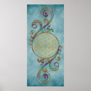 Blume des Lebens - Spiralschmuck 1 Poster