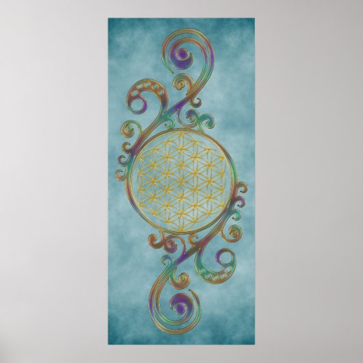 Blume des Lebens - Spiralschmuck 1 Poster (Vorne)