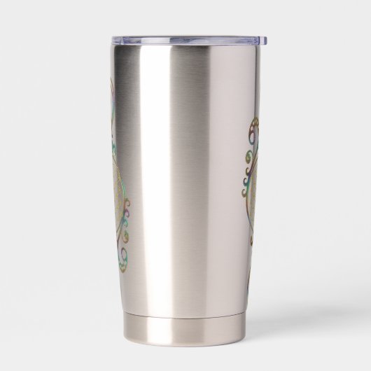 Blume des Lebens - Spiralschmuck 1 Thermobecher (Links)