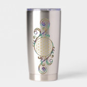 Blume des Lebens - Spiralschmuck 1 Thermobecher (Vorderseite)