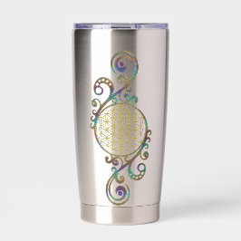 Blume des Lebens - Spiralschmuck 1 Thermobecher