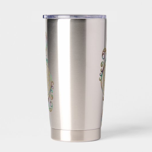 Blume des Lebens - Spiralschmuck 1 Thermobecher (Rechts)