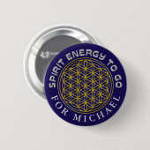 BLUME DES LEBENS - SPIRITUELLE ENERGIE BUTTON (Vorne & Hinten)