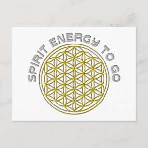 BLUME DES LEBENS - SPIRITUELLE ENERGIE POSTKARTE