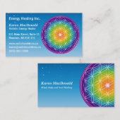 Blume des Lebens Starry Sky Visitenkarte (Vorne/Hinten)