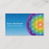 Blume des Lebens Starry Sky Visitenkarte (Rückseite)