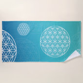 Blume des Lebens Strandtuch (Vorderseite)